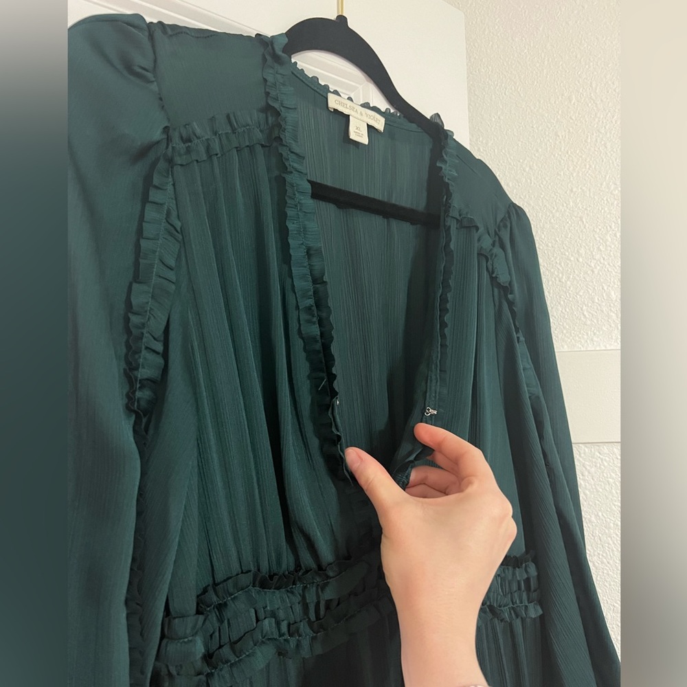 Teal Maxi dress size XL but fits like a Large